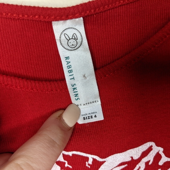 Rabbit Skins Red Child's Dress 🐰🌟 Size 4 - Picture 3 of 6